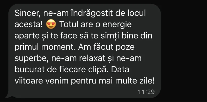 Nachricht eines Gastes (WhatsApp, anonymisiert)