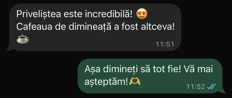Nachricht eines Gastes (WhatsApp, anonymisiert)