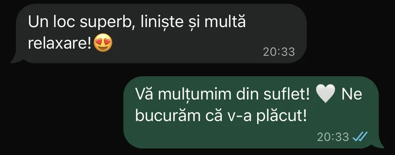 Nachricht eines Gastes (WhatsApp, anonymisiert)