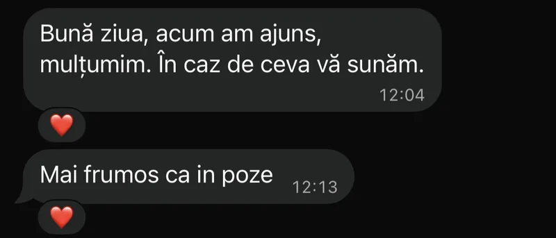Nachricht eines Gastes (WhatsApp, anonymisiert)